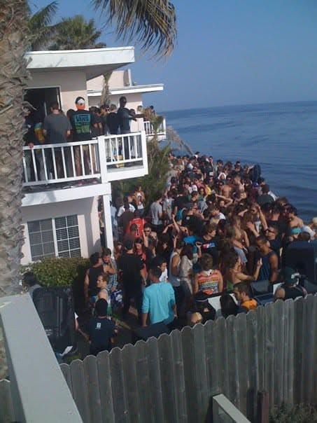 Cliff-top house party on Del Playa overlooking the ocean